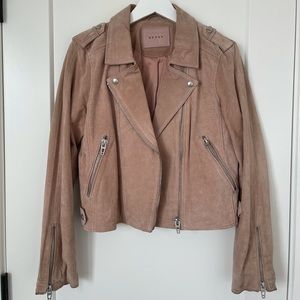 BLANK NYC Blush Suede Leather Jacket